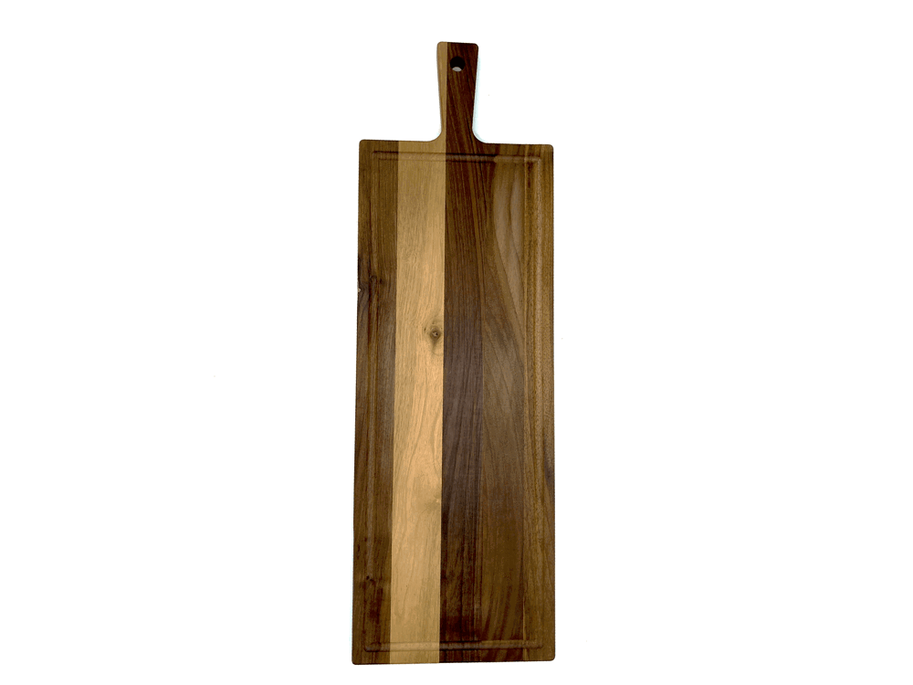 Serveerplank walnoot handvat 69x19 cm
