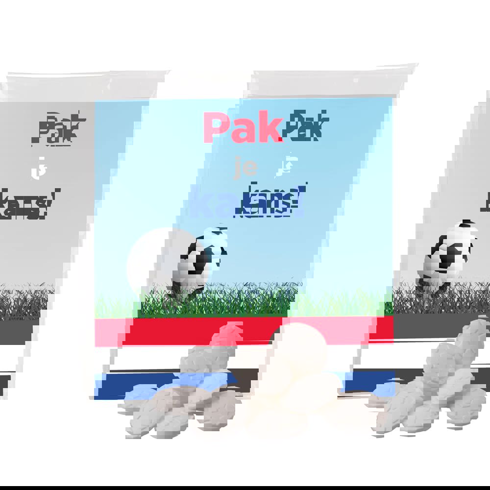 Transparant gevuld zakje met full colour inlay