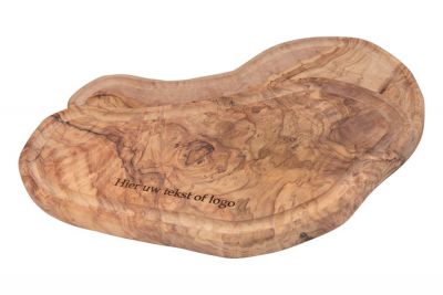 Olijfhouten serveerplank bedrukken met logo