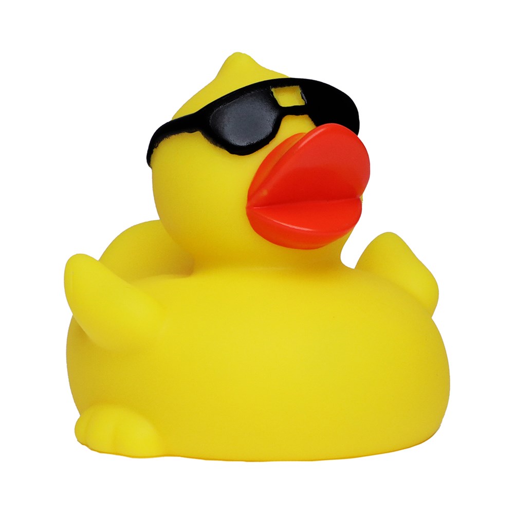 Piepende eend met zonnebril - veelkleurig