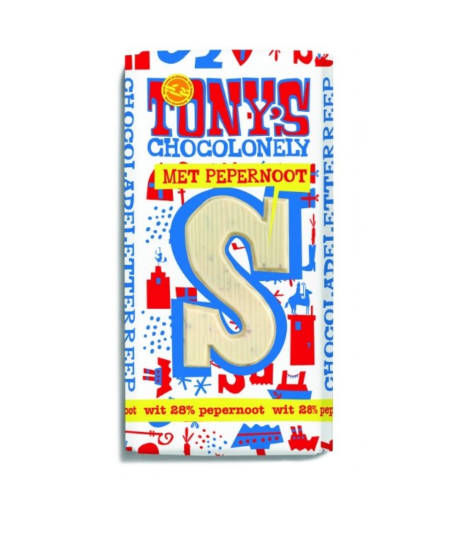 Letterreep S WIT Pepernoot | Tony's Chocolonely