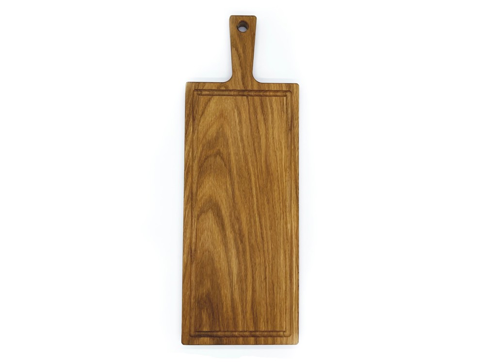 Serveerplank eiken handvat 48x17 cm