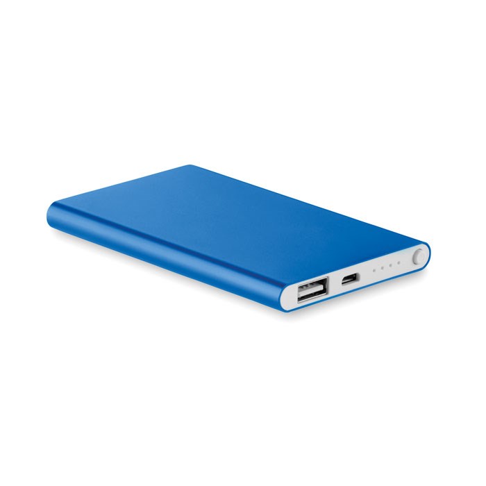 Platte powerbanks bedrukken met logo