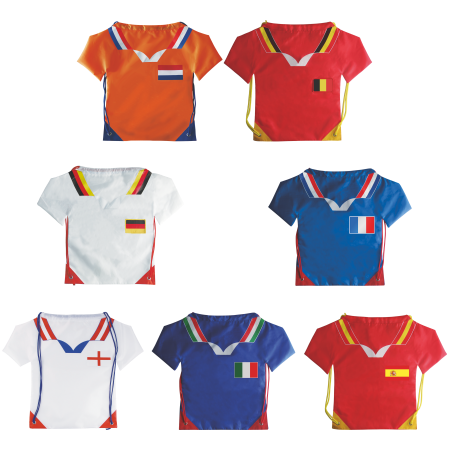 Nylon rugzak T-shirt diverse landen