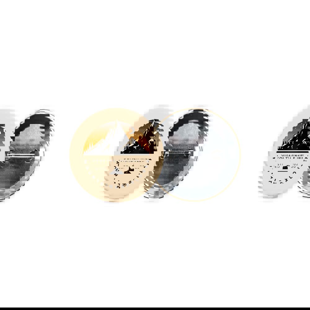 Metalen button 56mm met dubbel gezekerde speld