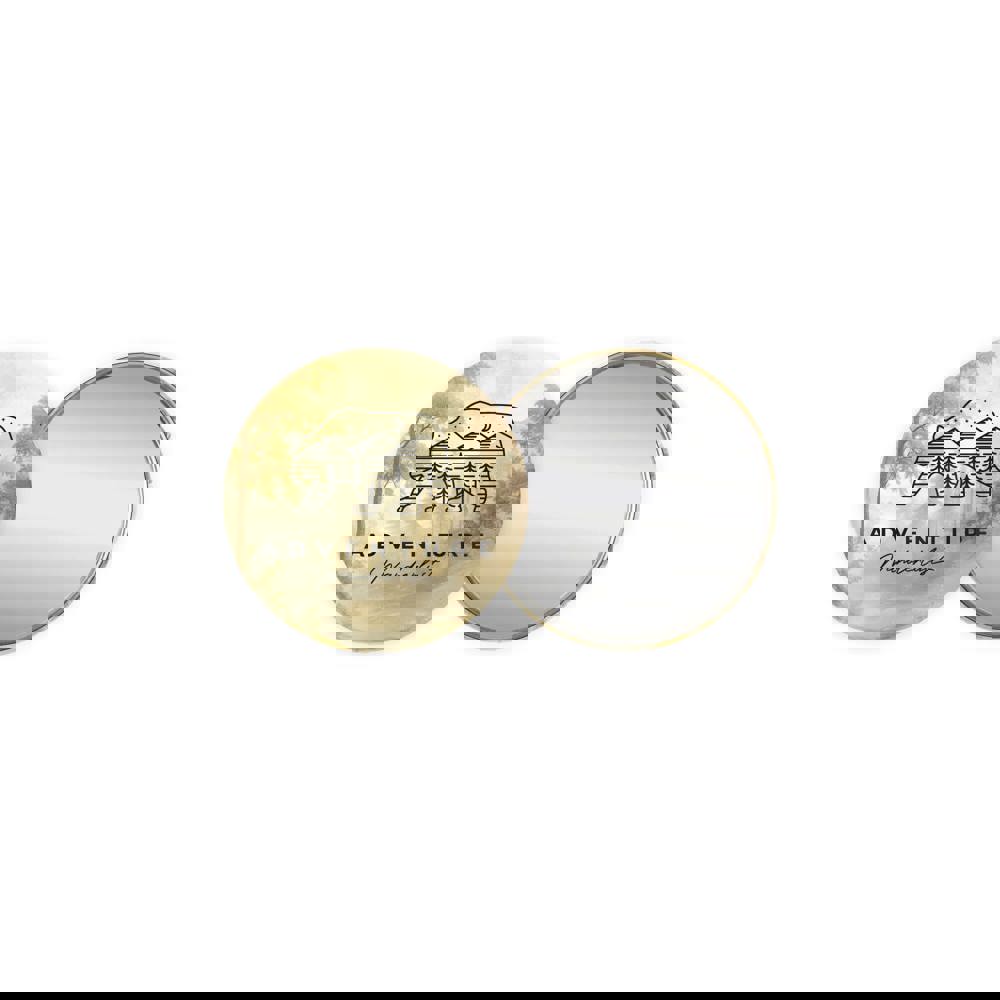 Metalen button 56mm met spiegel