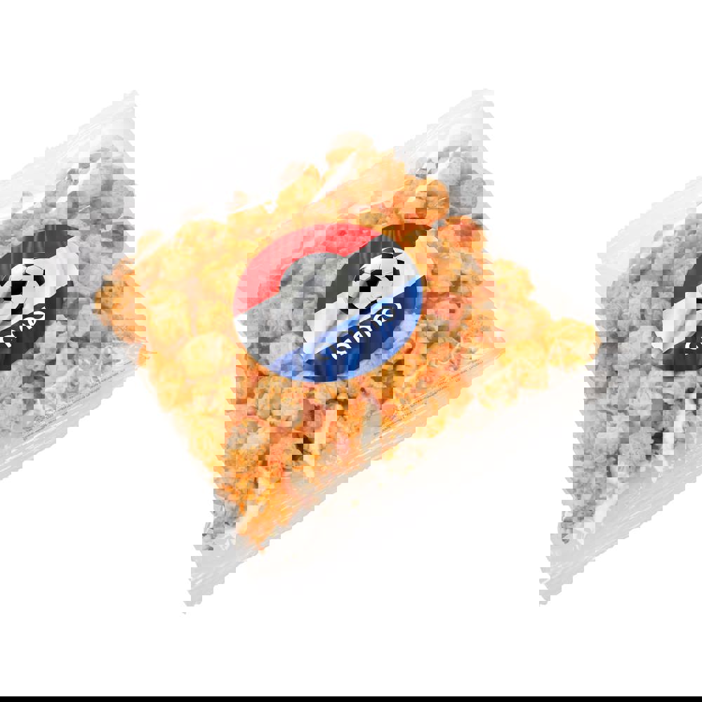Transparant zakje met popcorn