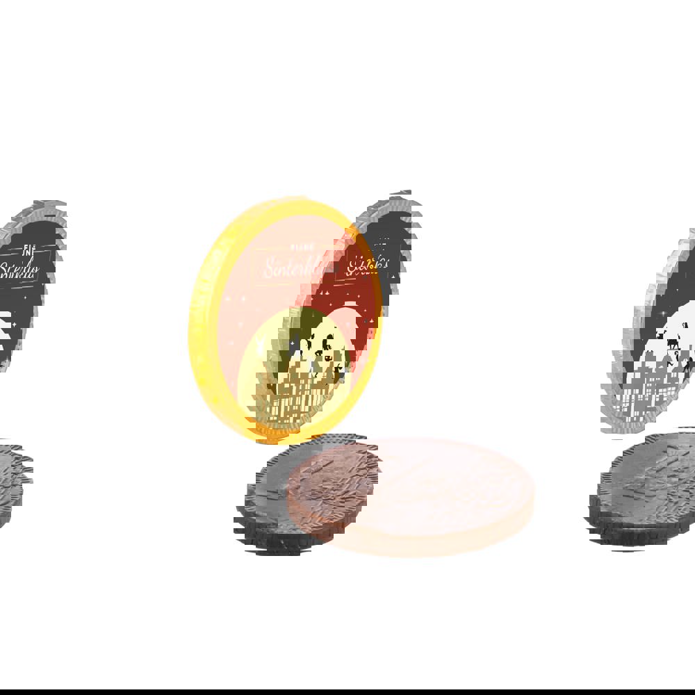 Euromunt van chocolade