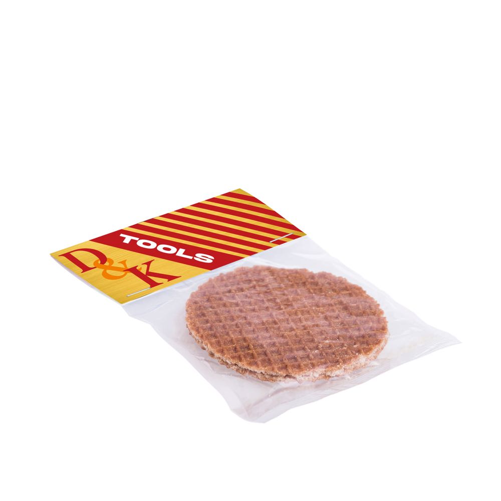 Roomboter Stroopwafel met een kopkaartje