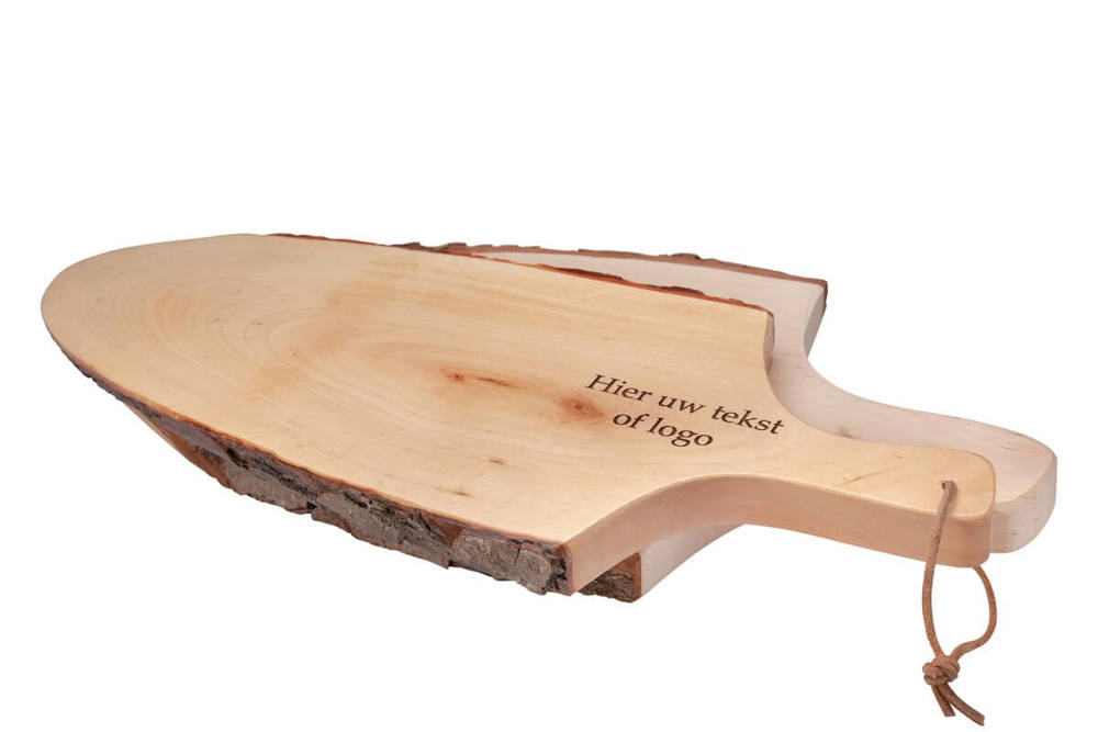 Serveerplank met schors handvat 40-49 cm