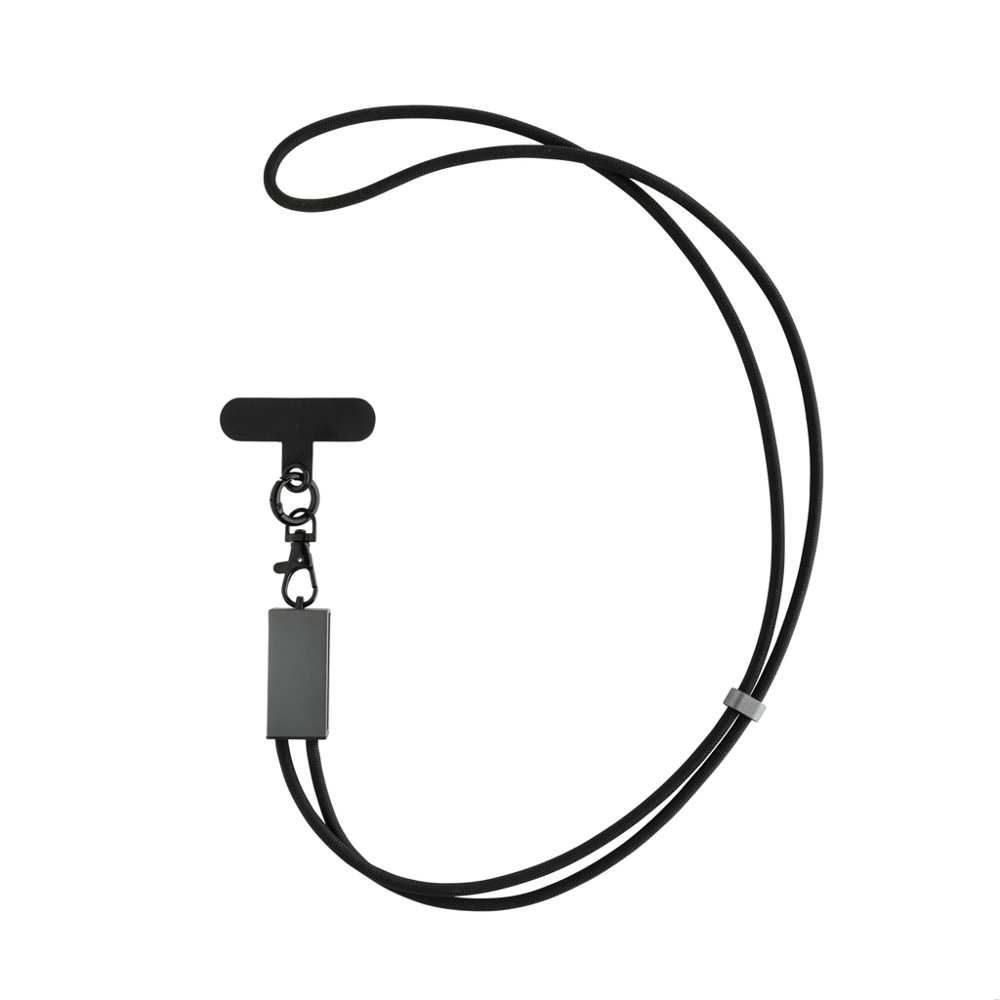 Terra RCS gerecycled PET telefoon lanyard 60W oplaadkabel
