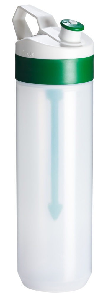 Fuse 450ml, Transparant - Wit, Donker groen Dop