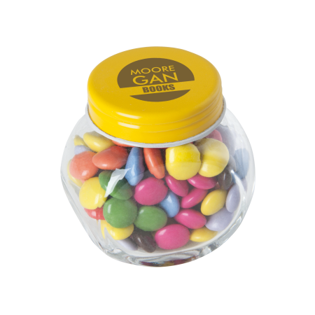 Kleine glazen pot  choco carletties